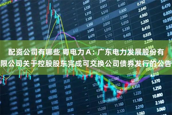 配资公司有哪些 粤电力Ａ: 广东电力发展股份有限公司关于控股股东完成可交换公司债券发行的公告